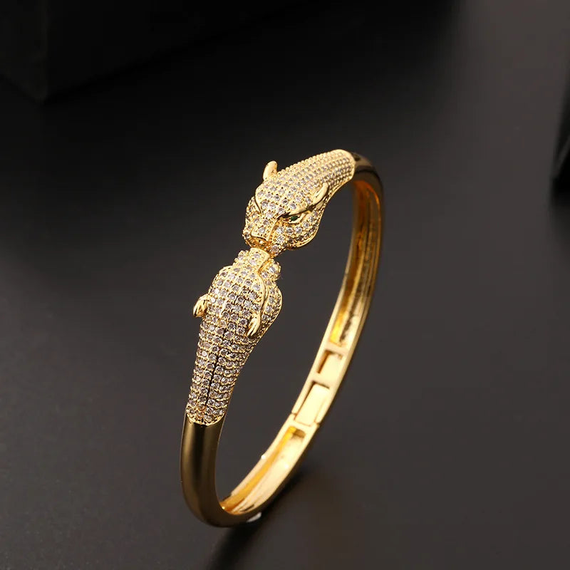Fashion Leopard Open Cuff Bracelet