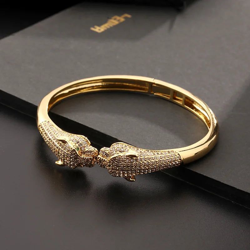 Fashion Leopard Open Cuff Bracelet