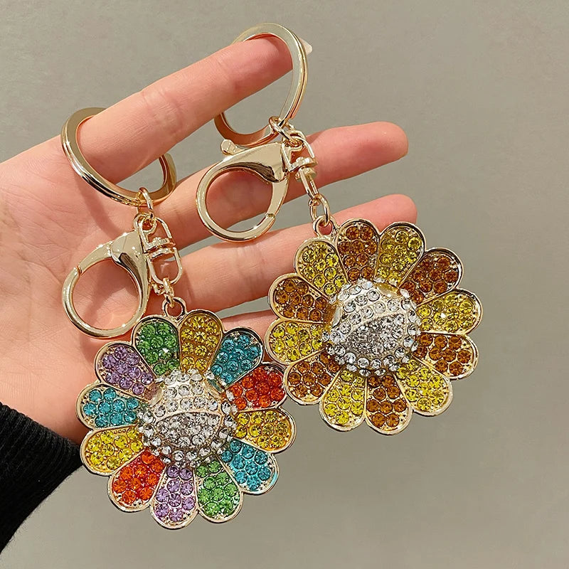 Colorful sunflower keychain