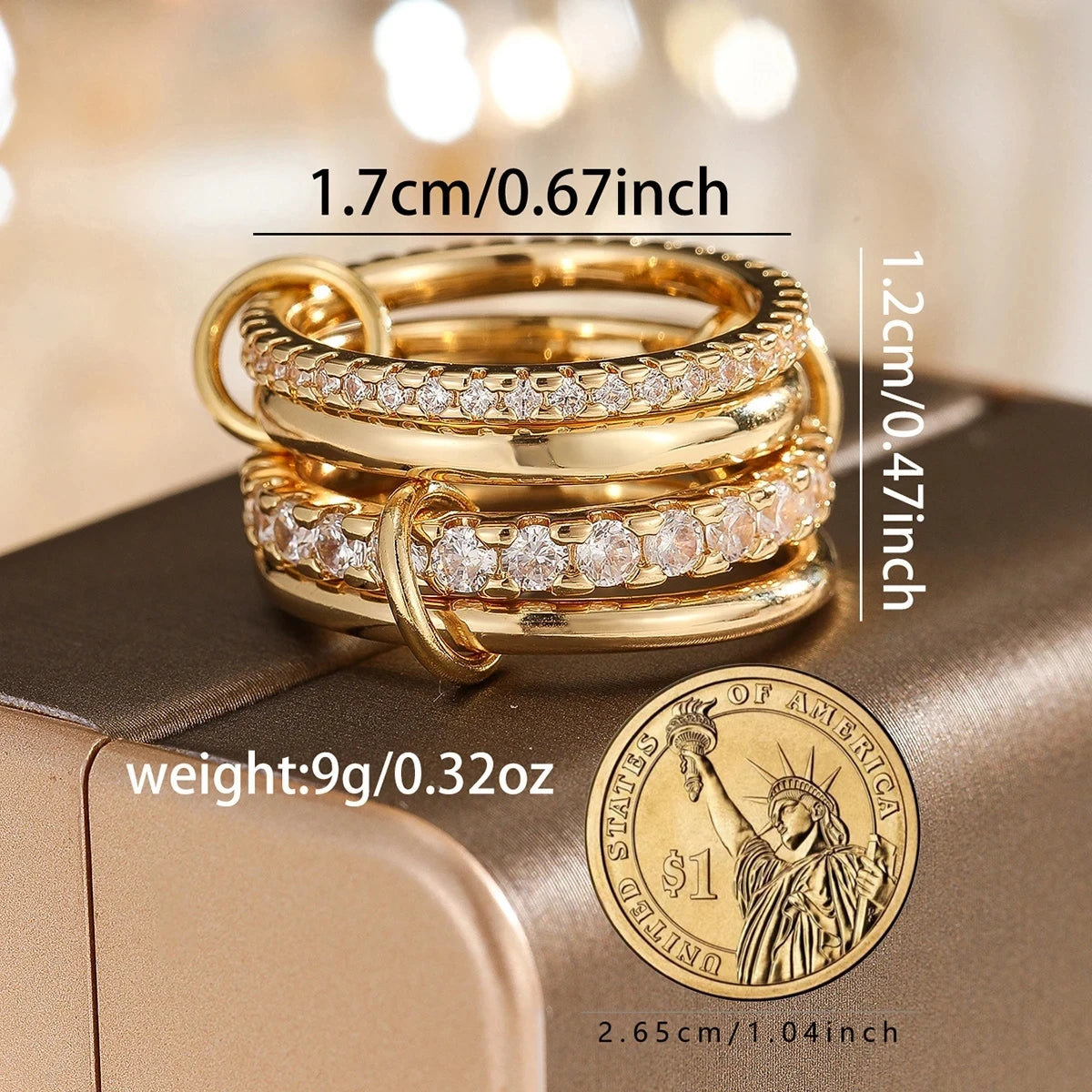 Trendy Two-Tone Stacking Ring