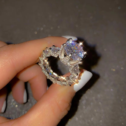 Luxury Silver Engagement Ring