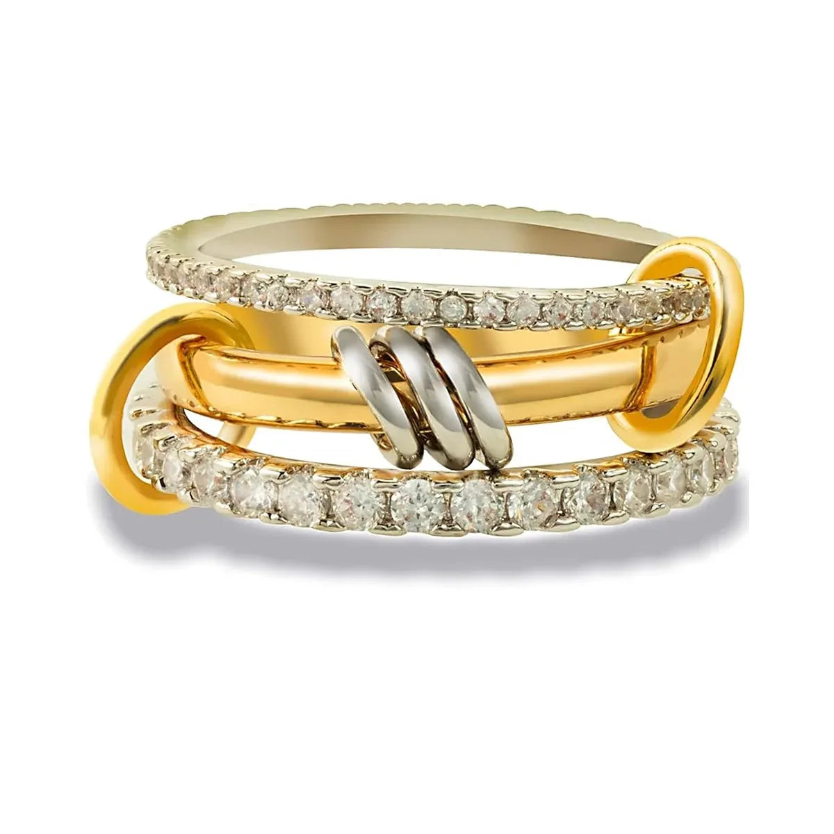 Three-Layer Zircon Ring