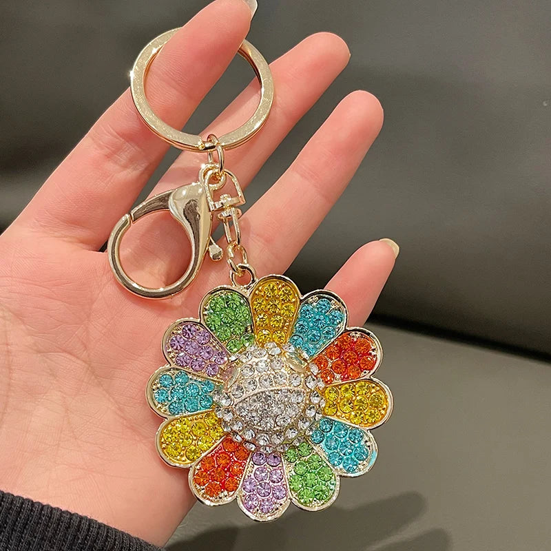 Colorful sunflower keychain