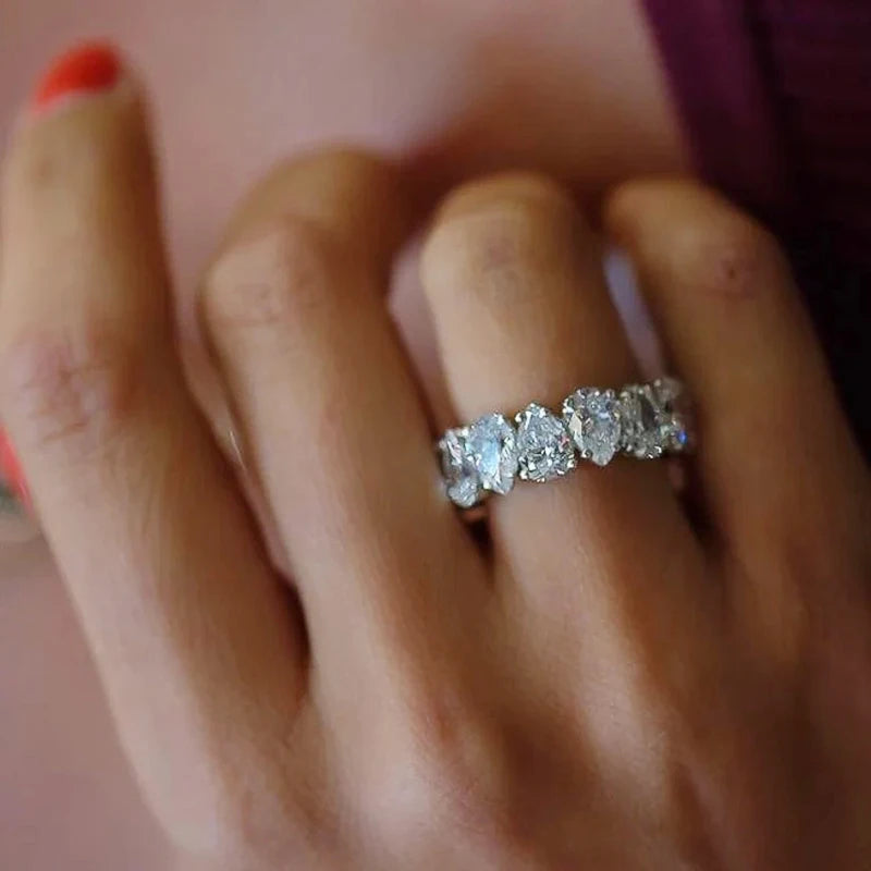 Luxury Pear Zircon Ring