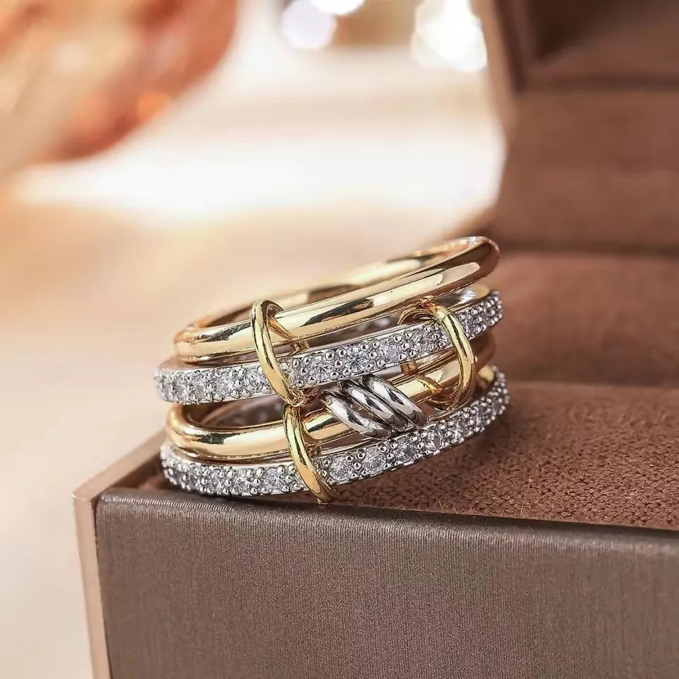 Trendy Two-Tone Stacking Ring