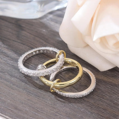 Trendy Two-Tone Stacking Ring