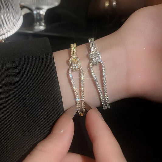 Golden Zircon Knot Bracelet
