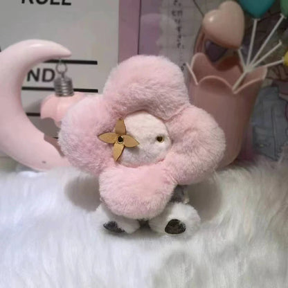 Sunflower plush keychain.