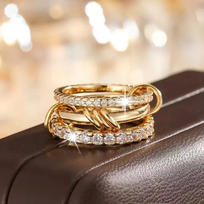 Trendy Two-Tone Stacking Ring