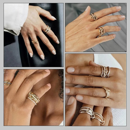 Trendy Two-Tone Stacking Ring