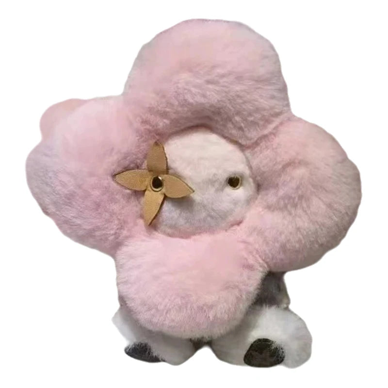 Sunflower plush keychain.
