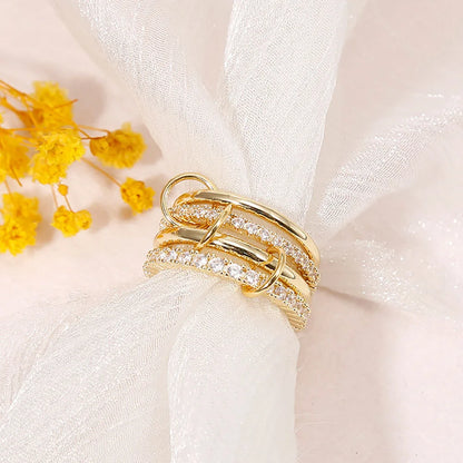 Trendy Two-Tone Stacking Ring