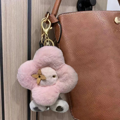 Sunflower plush keychain.