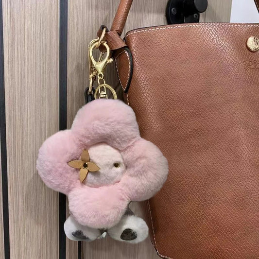 Sunflower plush keychain.