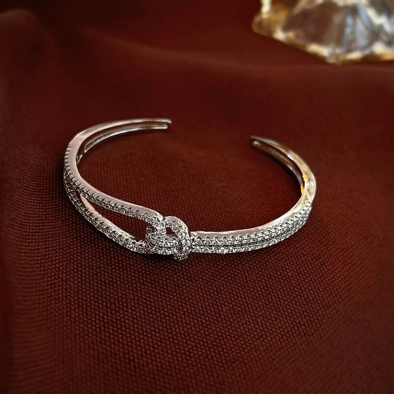 Golden Zircon Knot Bracelet