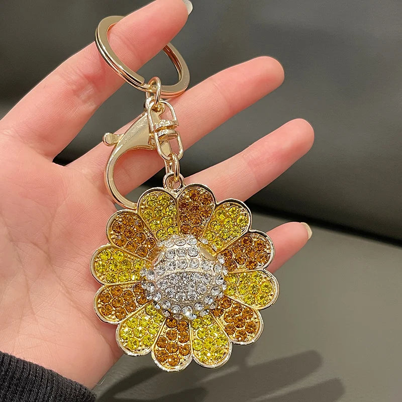 Colorful sunflower keychain