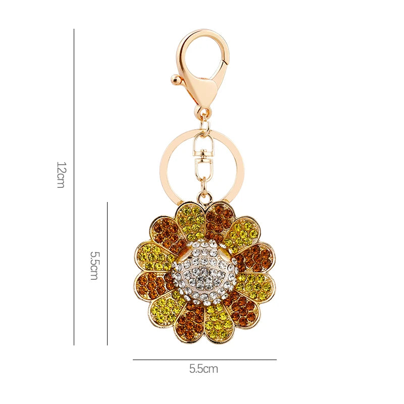 Colorful sunflower keychain