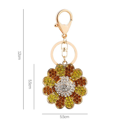 Colorful sunflower keychain