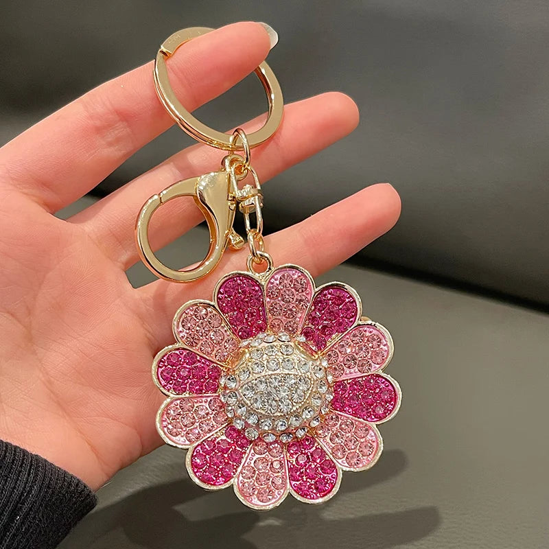 Colorful sunflower keychain