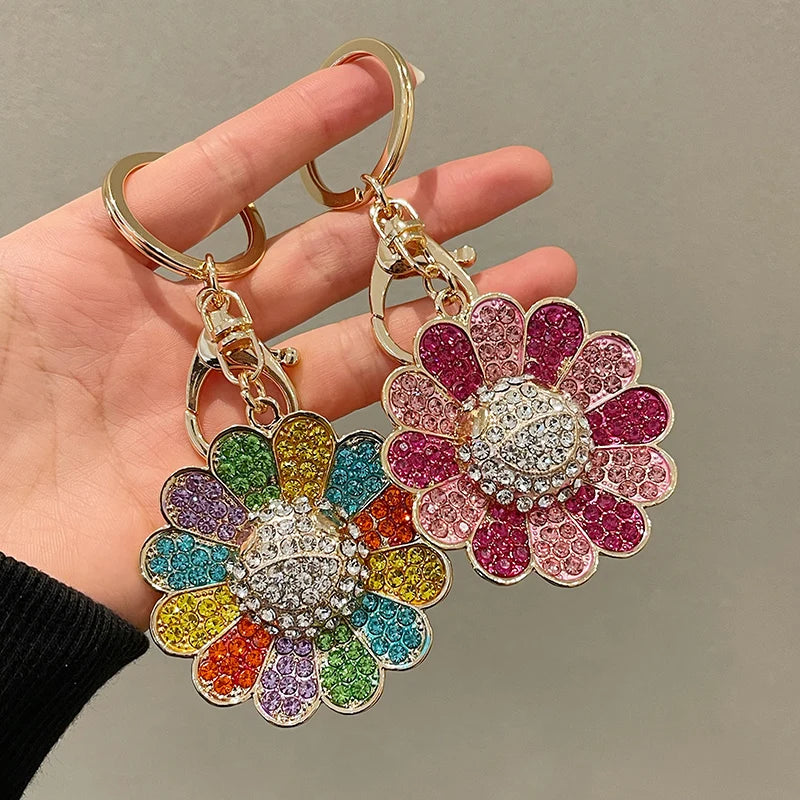 Colorful sunflower keychain