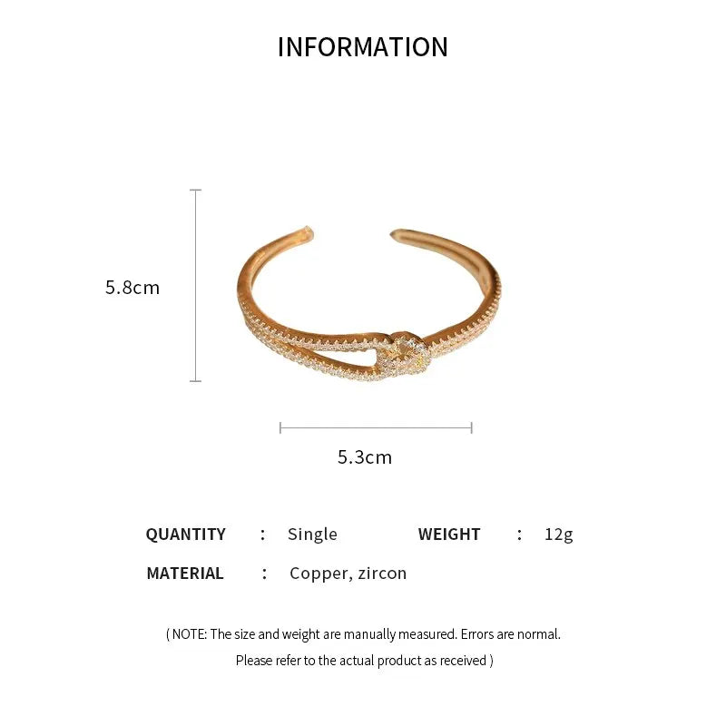 Golden Zircon Knot Bracelet