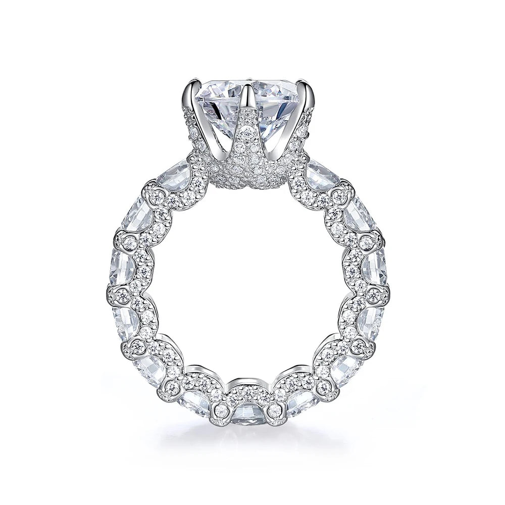 Luxury Silver Engagement Ring