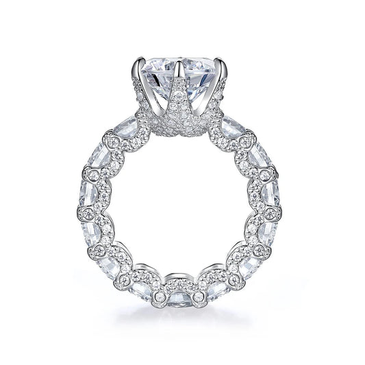 Luxury Silver Engagement Ring