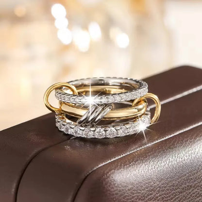 Trendy Two-Tone Stacking Ring