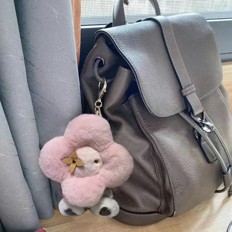Sunflower plush keychain.