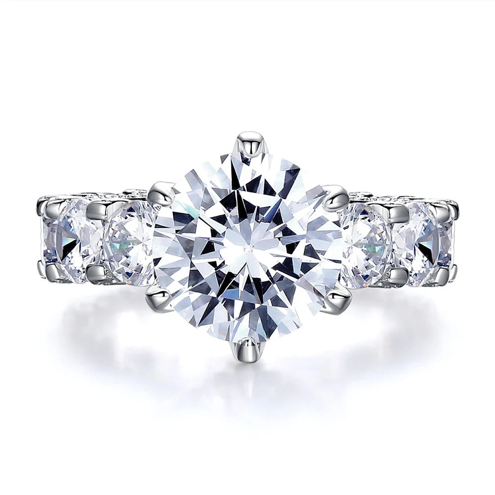 Luxury Silver Engagement Ring