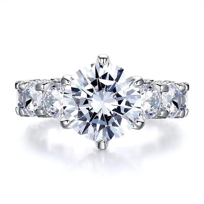 Luxury Silver Engagement Ring