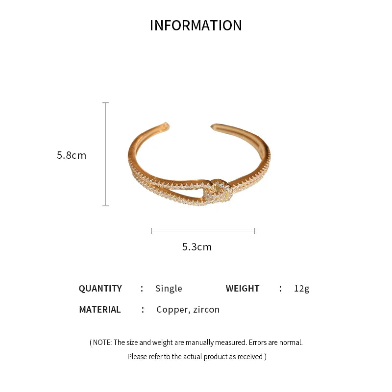Golden Zircon Knot Bracelet