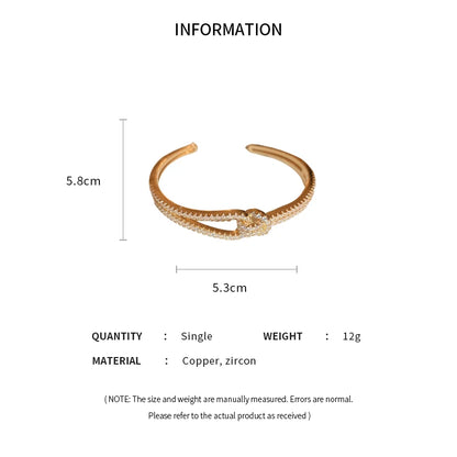 Golden Zircon Knot Bracelet