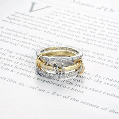 Trendy Two-Tone Stacking Ring