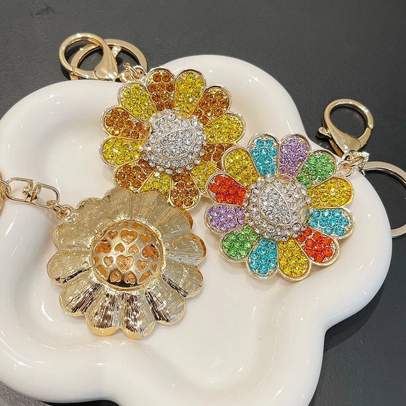 Colorful sunflower keychain