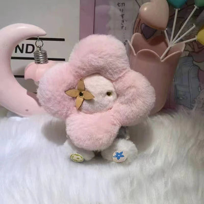Sunflower plush keychain.